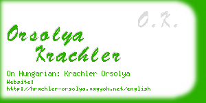 orsolya krachler business card